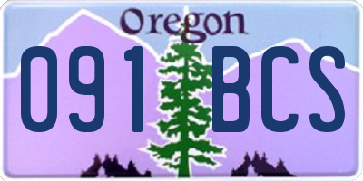 OR license plate 091BCS