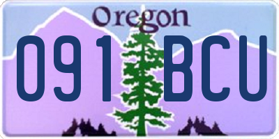 OR license plate 091BCU