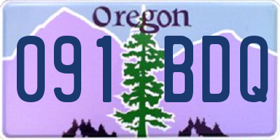OR license plate 091BDQ