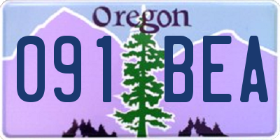 OR license plate 091BEA