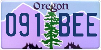 OR license plate 091BEE