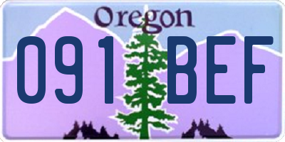 OR license plate 091BEF