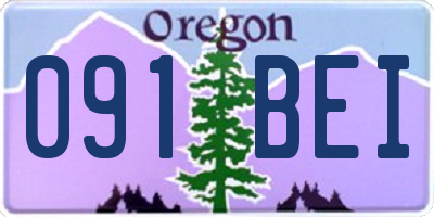 OR license plate 091BEI
