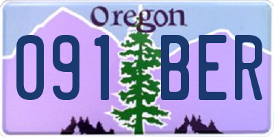 OR license plate 091BER