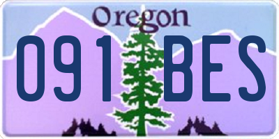 OR license plate 091BES