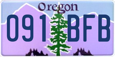 OR license plate 091BFB
