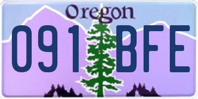 OR license plate 091BFE