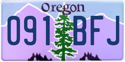OR license plate 091BFJ