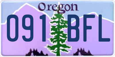 OR license plate 091BFL