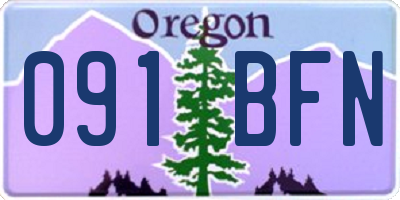 OR license plate 091BFN