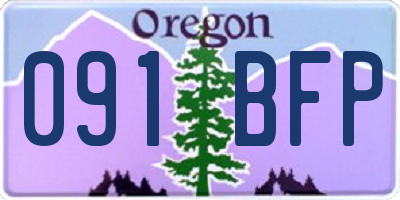 OR license plate 091BFP