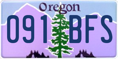 OR license plate 091BFS