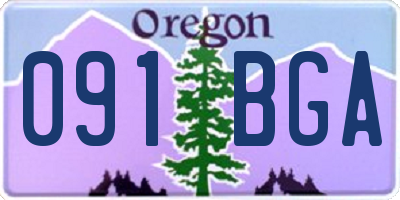OR license plate 091BGA