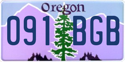 OR license plate 091BGB