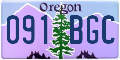 OR license plate 091BGC