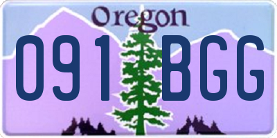 OR license plate 091BGG