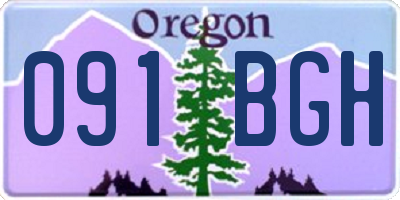 OR license plate 091BGH