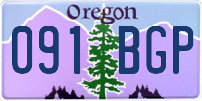OR license plate 091BGP
