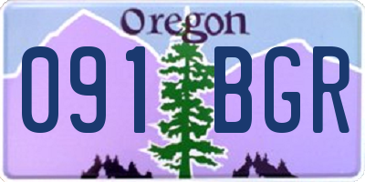 OR license plate 091BGR