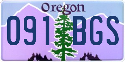 OR license plate 091BGS
