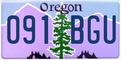 OR license plate 091BGU