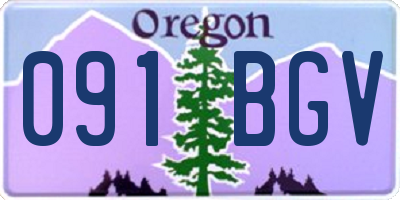 OR license plate 091BGV