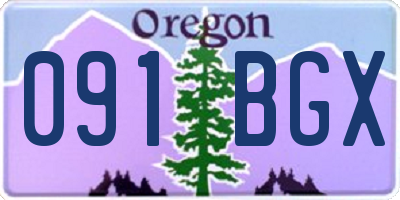OR license plate 091BGX