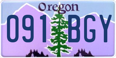 OR license plate 091BGY