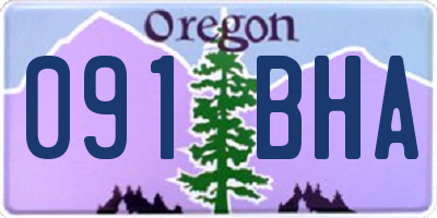 OR license plate 091BHA