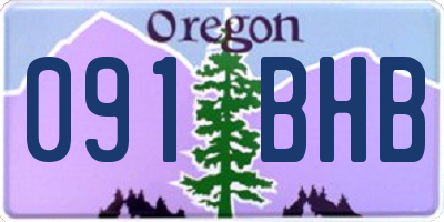 OR license plate 091BHB
