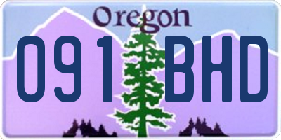 OR license plate 091BHD