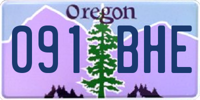 OR license plate 091BHE