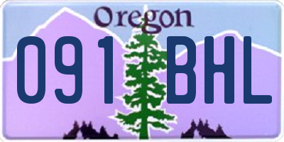 OR license plate 091BHL