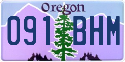 OR license plate 091BHM