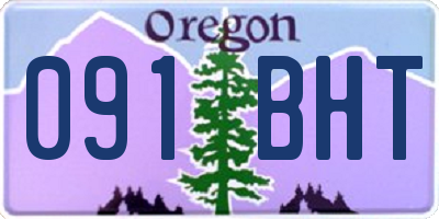 OR license plate 091BHT