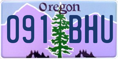 OR license plate 091BHU