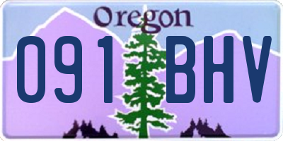 OR license plate 091BHV