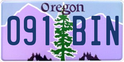 OR license plate 091BIN