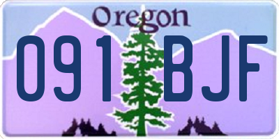 OR license plate 091BJF