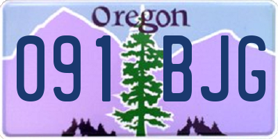 OR license plate 091BJG