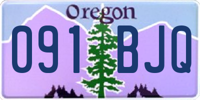 OR license plate 091BJQ
