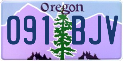 OR license plate 091BJV