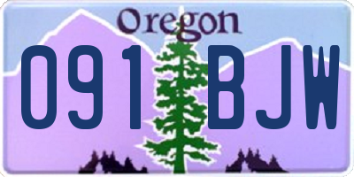 OR license plate 091BJW
