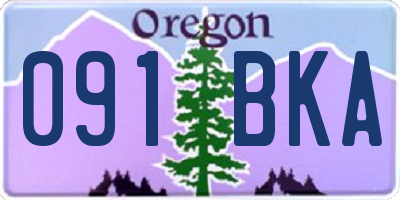 OR license plate 091BKA