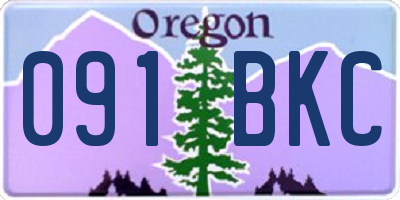 OR license plate 091BKC