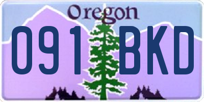 OR license plate 091BKD