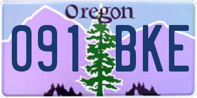 OR license plate 091BKE