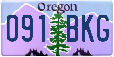 OR license plate 091BKG