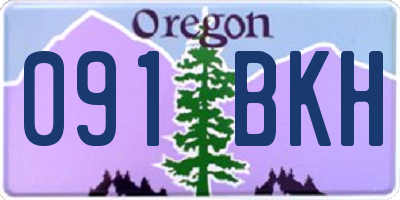 OR license plate 091BKH