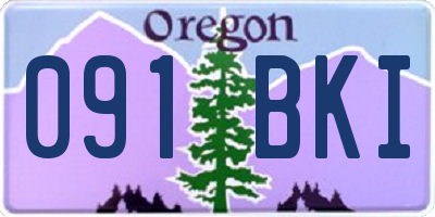 OR license plate 091BKI